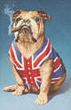 British Bulldog Poster Print by Andrew Farley showcasing a charming bulldog.