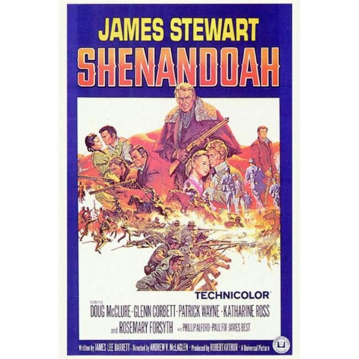 Shenandoah Movie Poster Print in 27x40 size, classic film art.