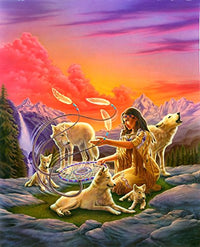 Dream Catcher Poster Print by Andrew Farley, showcasing intricate design and vibrant colors.
