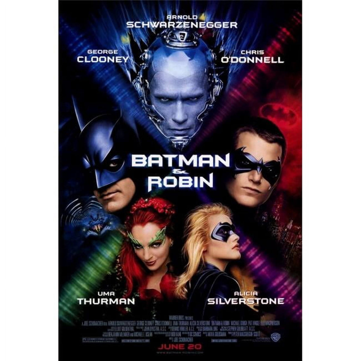 Batman and Robin Movie Poster Print 27x40 - vibrant superhero art