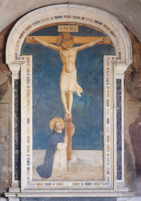 St. Dominic at the Feet of Jesus Crucified Poster Print