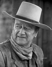 John Wayne photo print capturing the iconic actor in a hat pose.