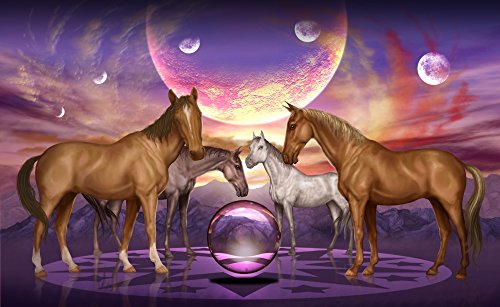 The Gathering poster print by Ciro Marchetti featuring intricate fantasy art.