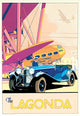 The Lagonda Poster Print by Brian James showcasing vintage automotive design.