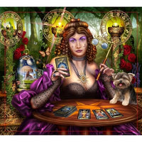 Reading The Gilded Tarot Poster Print by Ciro Marchetti showcasing intricate tarot imagery.