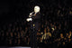 Frank Sinatra performing on stage at his 75th birthday concert in New Jersey photo print.