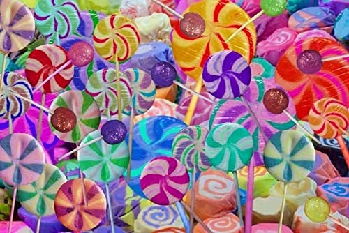 Lolly Pop Land Poster Print by Alixandra Mullins featuring colorful whimsical design.