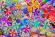 Lolly Pop Land Poster Print by Alixandra Mullins featuring colorful whimsical design.