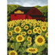 Milles Sunflowers Poster Print by Art Poulin, vibrant floral artwork.
