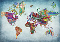 World Map Quilt Poster Print by Aimee Stewart - Decorative art for home and office.