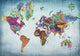 World Map Quilt Poster Print by Aimee Stewart - Decorative art for home and office.