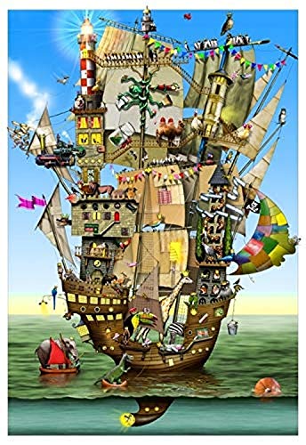 Norah's Ark Poster Print by Colin Thompson featuring whimsical artwork.
