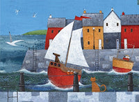 Sailor Dog Poster Print by Peter Adderley featuring an adorable dog in sailor attire.