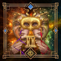 Zodiac Gemini Art Print by Ciro Marchetti showcasing the duality of Gemini.