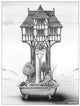 Tree House 1 Poster Print by Colin Thompson featuring a whimsical tree house design.