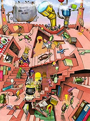 Lunch Poster Print by Colin Thompson showcasing a whimsical dining scene.