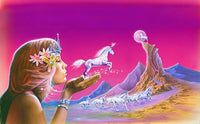 Unicorn Princess Poster Print by Robin Koni featuring a whimsical unicorn design.