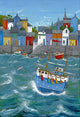 Quayside Poster Print by Peter Adderley showcasing coastal scenery.