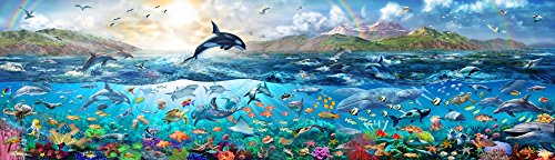 Ocean Panorama Poster Print by Adrian Chesterman showcasing serene waves and sky.