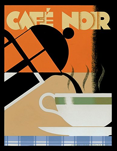 Caf Noir Poster Print by Brian James, featuring a cozy café scene.