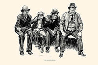 Four Men Watching Baseball Poster Print by Charles Dana Gibson