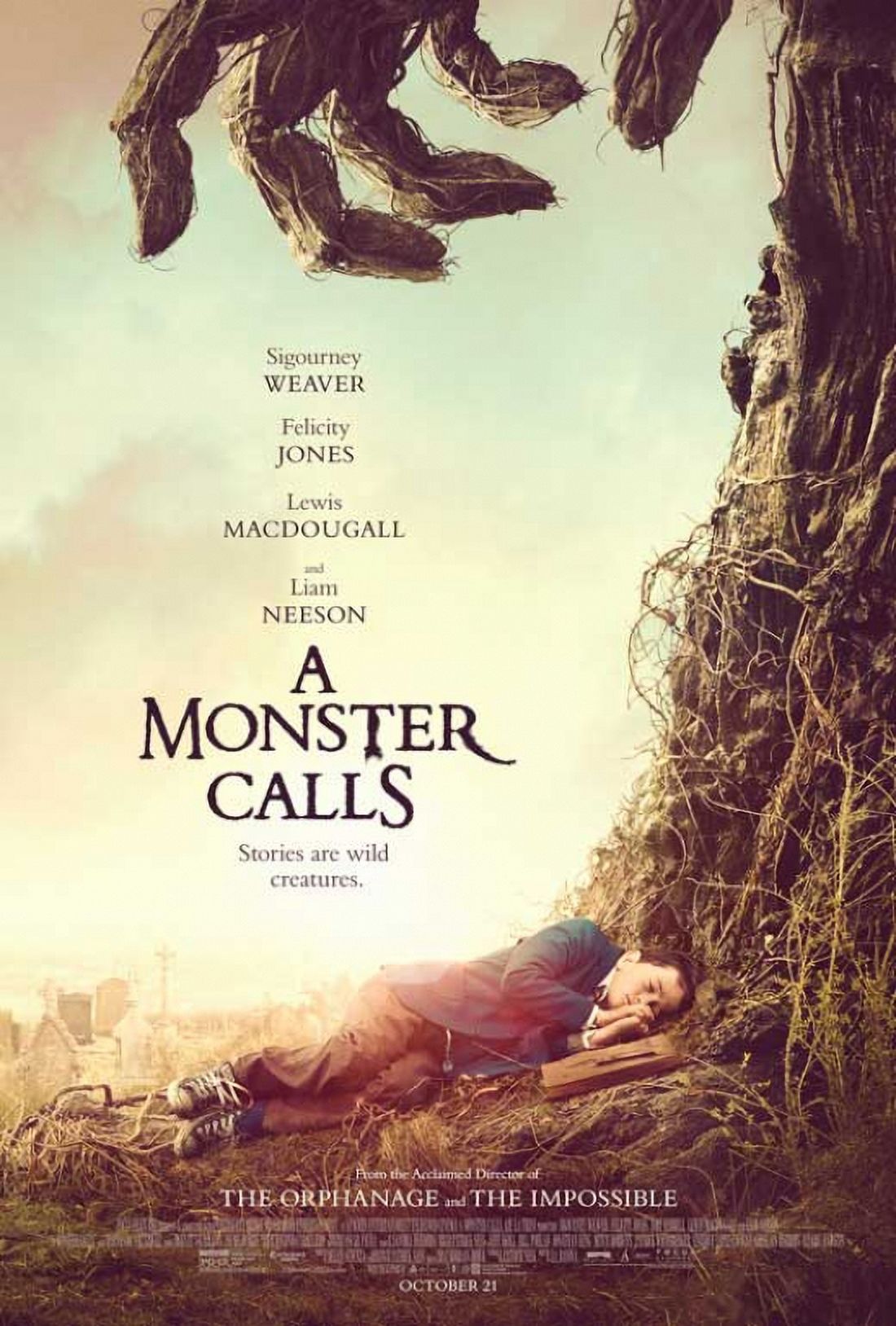 A Monster Calls Movie Poster - 27 x 40, vibrant film art