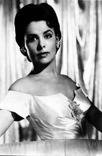 Black and white portrait photo print of Lena Horne in an elegant gown.