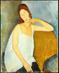 Jeanne Hébuterne (1919) Poster Print by Amedeo Modigliani, elegant art print