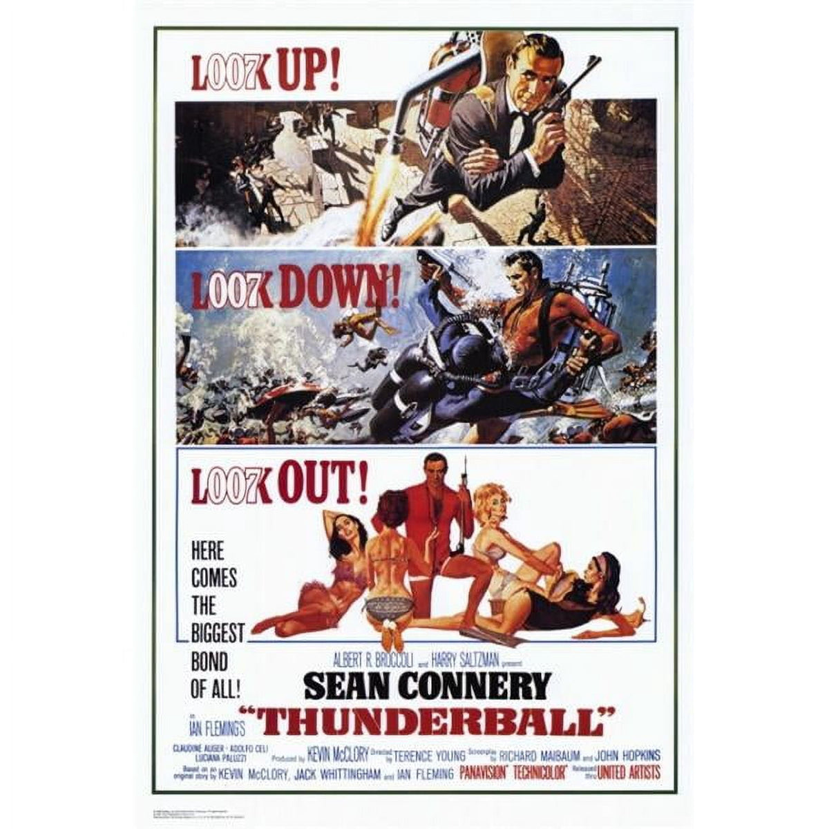 Thunderball Movie Poster Print showcasing iconic film imagery.