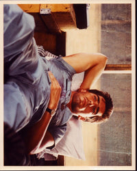 Ken Wahl photo print from Purple Hearts, laying in bloody scrubs