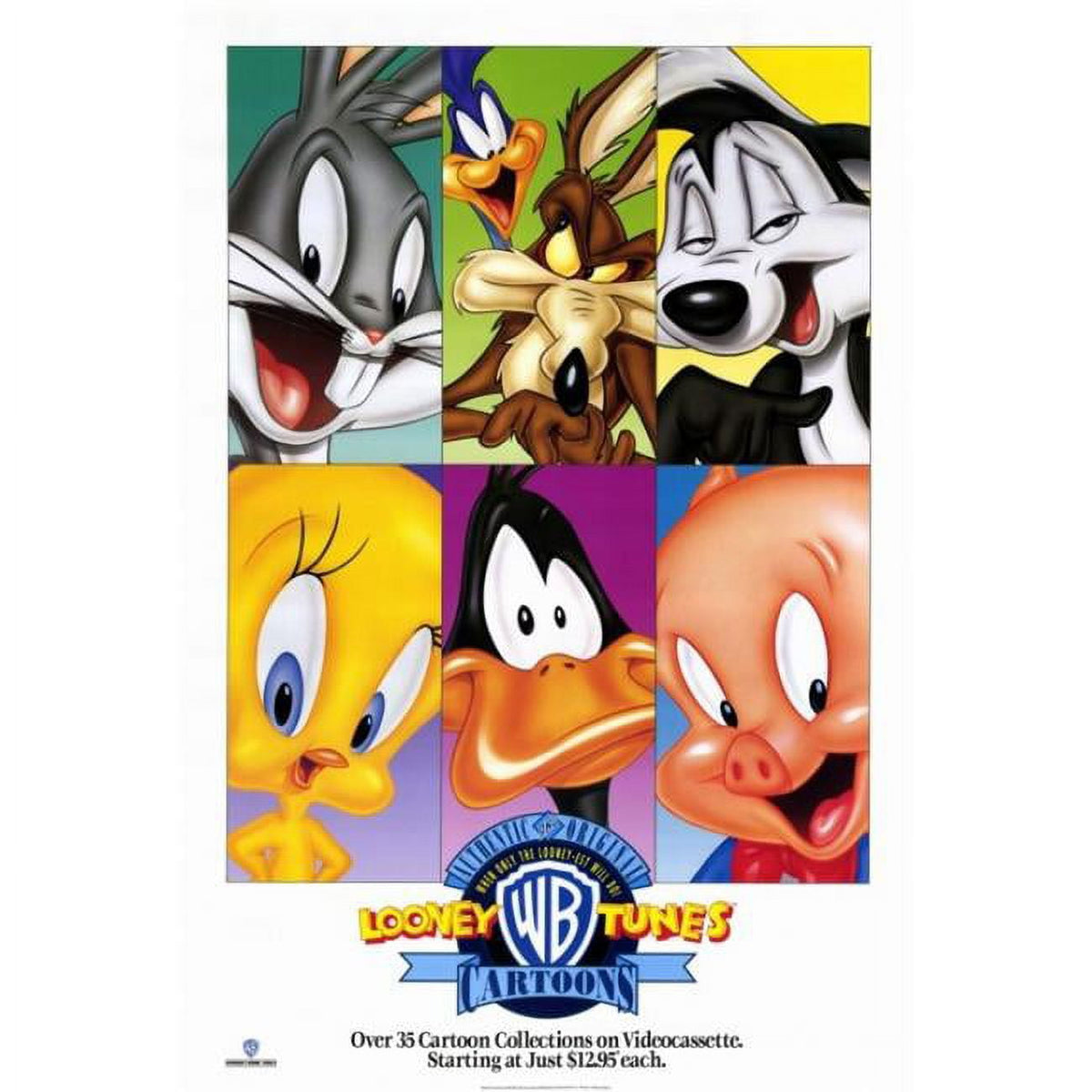 Looney Tunes Collection Movie Poster Print featuring iconic characters.