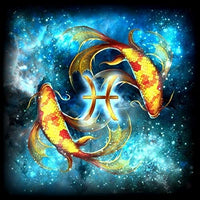 Zodiac Pisces Poster Print by Ciro Marchetti featuring vibrant astrological design.