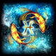 Zodiac Pisces Poster Print by Ciro Marchetti featuring vibrant astrological design.