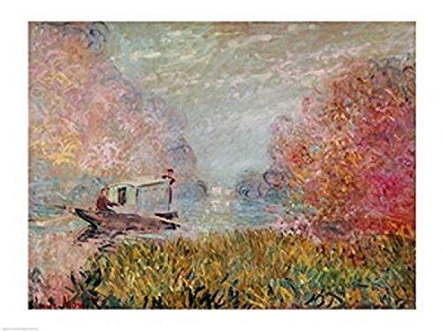 The Boat Studio on the Seine 1875 Fine Art Print by Claude Monet