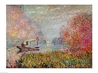 The Boat Studio on the Seine 1875 Fine Art Print by Claude Monet