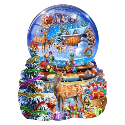 Christmas Snow Globe Poster Print by Adrian Chesterman, featuring a festive design.
