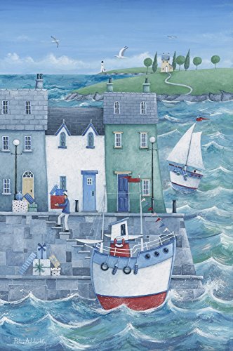 Harbour Gifts Poster Print by Peter Adderley showcasing serene coastal scenery.