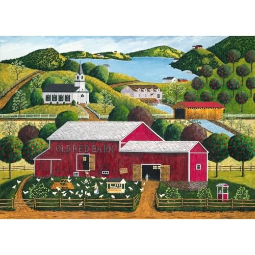 Old Red Barn Poster Print by Art Poulin, rustic barn art