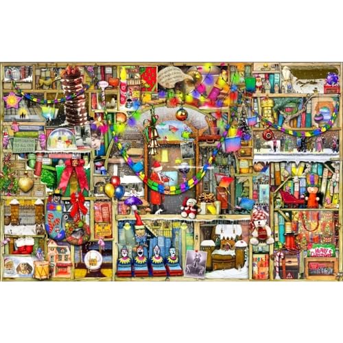 Christmas Stories Poster Print by Colin Thompson, festive holiday artwork