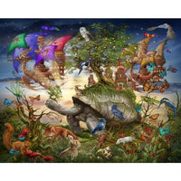 Evening Stroll Poster Print by Ciro Marchetti featuring a serene twilight scene.