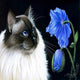 Blue Poppy Poster Print by Irina Garmaschova-Cawton, vibrant floral artwork.