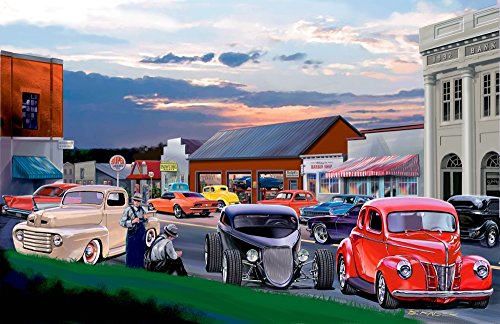 Main Street Poster Print by Bruce Kaiser - urban scene art.