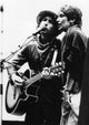 Bob Dylan and Joan Baez performing live on stage in Hamburg photo print
