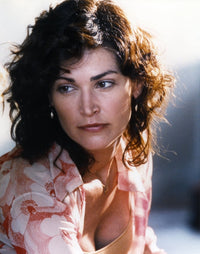 Close-up portrait photo print of Kim Delaney, showcasing her elegance.