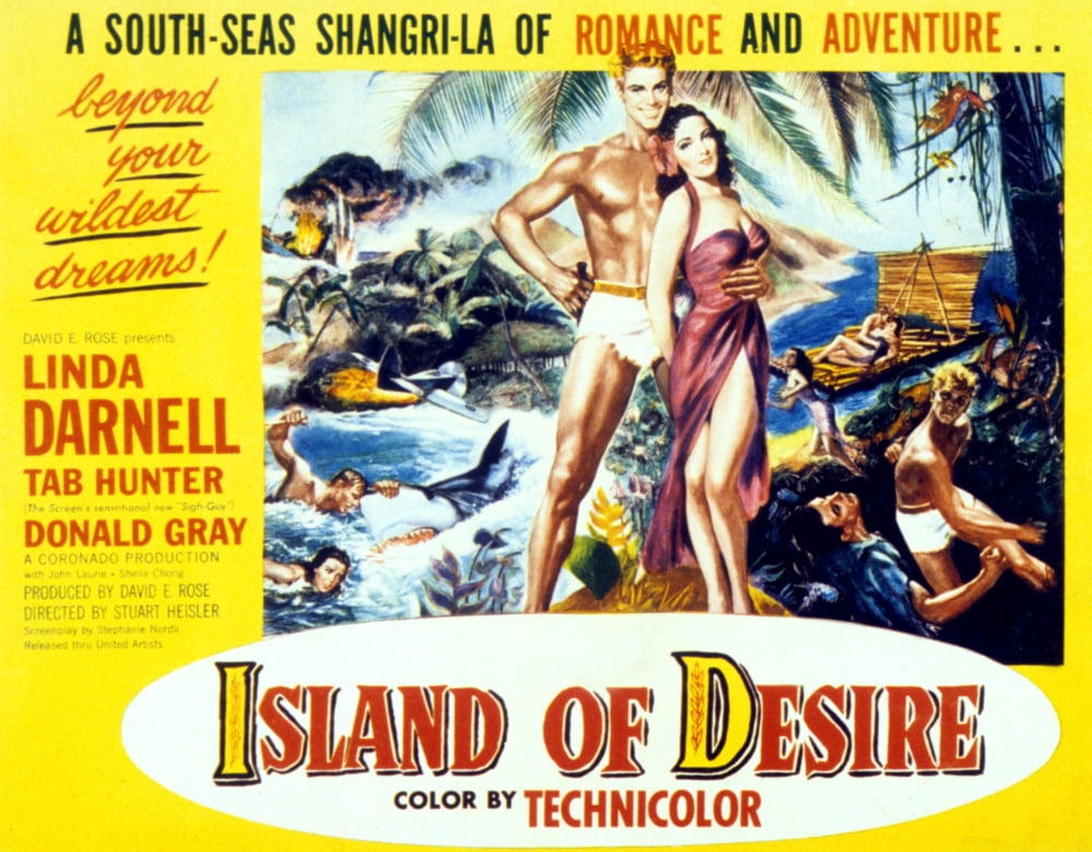 Island of Desire Movie Masterprint Poster featuring Tab Hunter and Linda Darnell