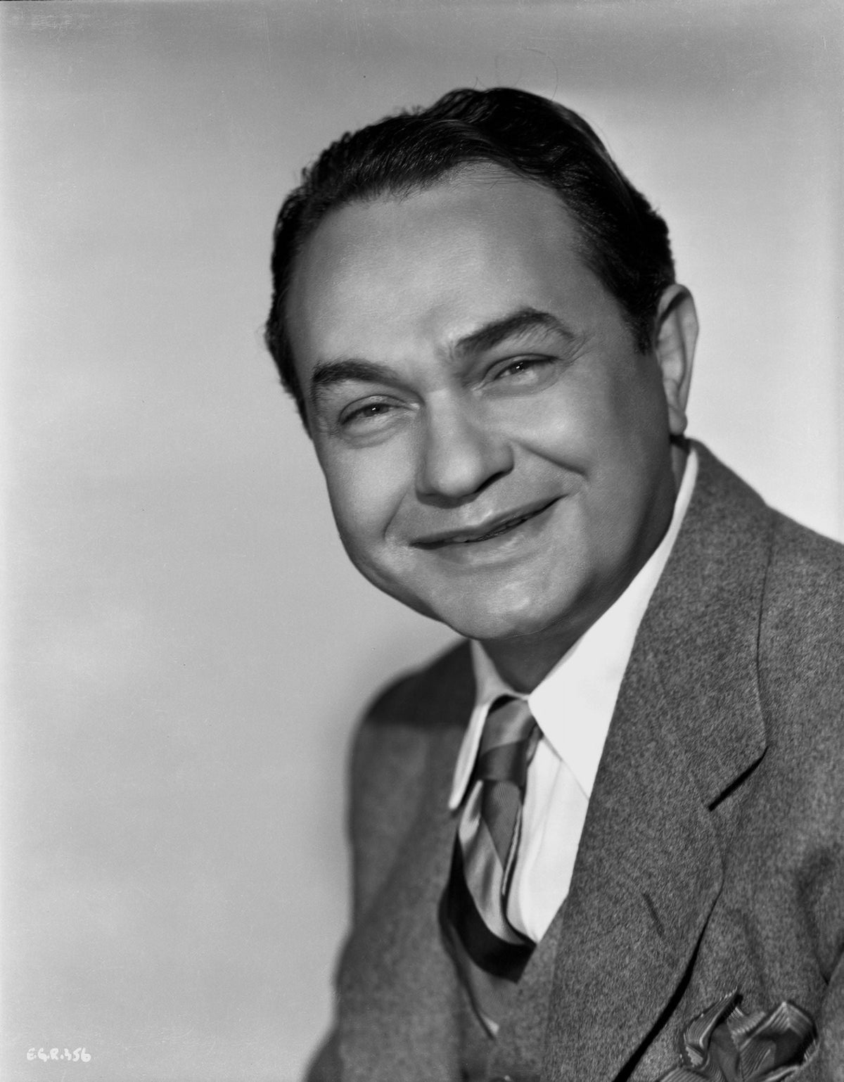 Edward Robinson smiling classic photo print