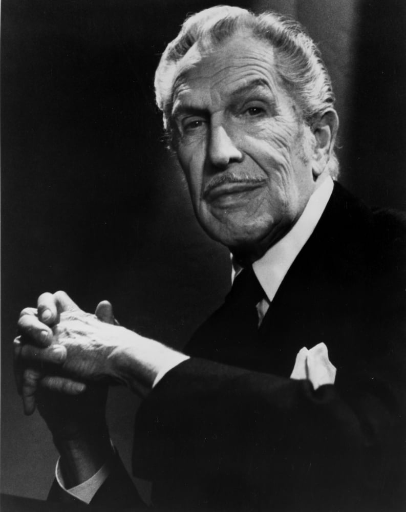 Portrait of Vincent Price photo print, iconic movie star