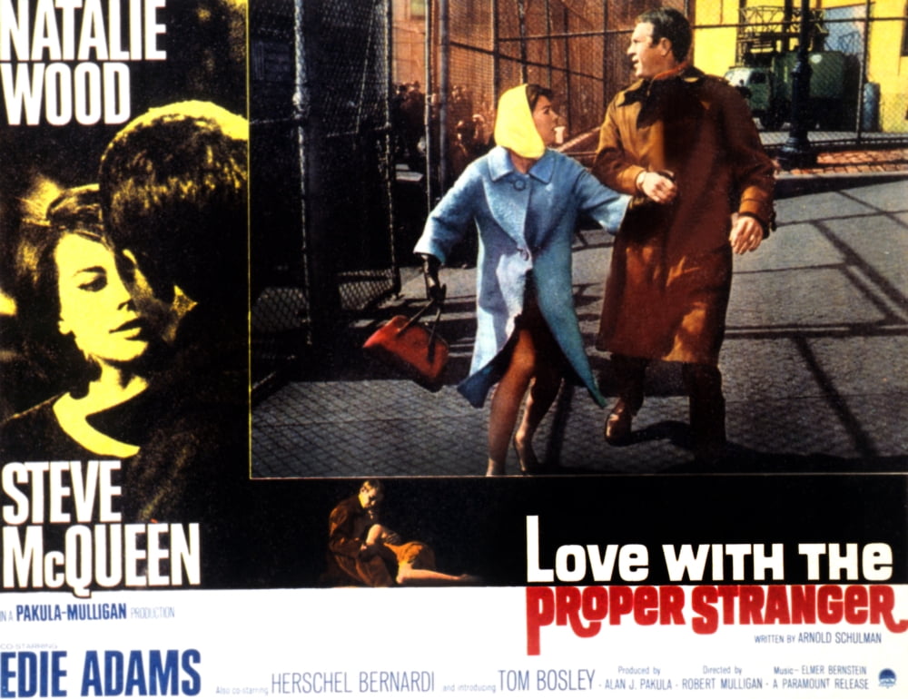 Love with The Proper Stranger movie poster print featuring Natalie Wood and Steve McQueen.