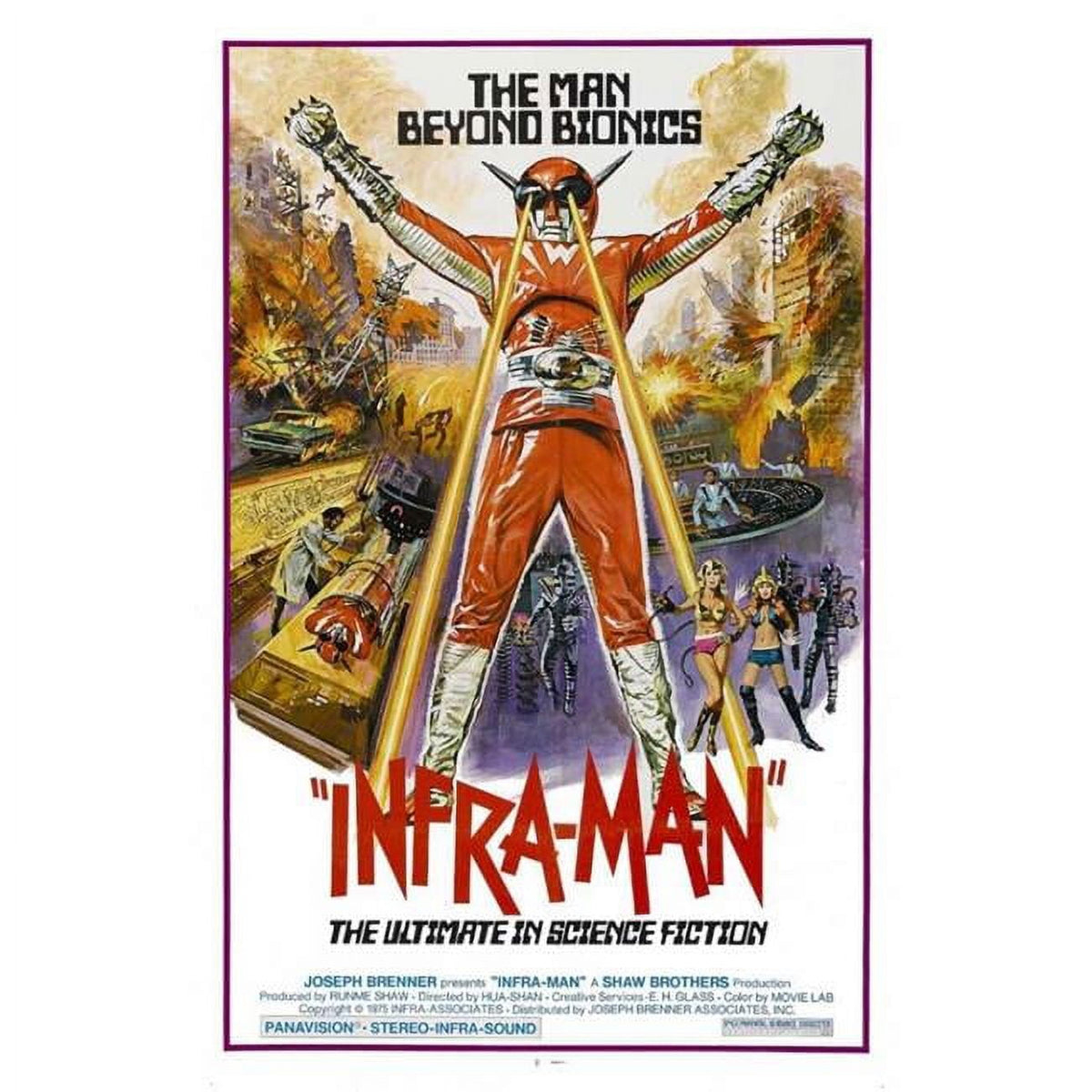 Super Inframan Movie Poster Print showcasing vibrant colors and iconic imagery.