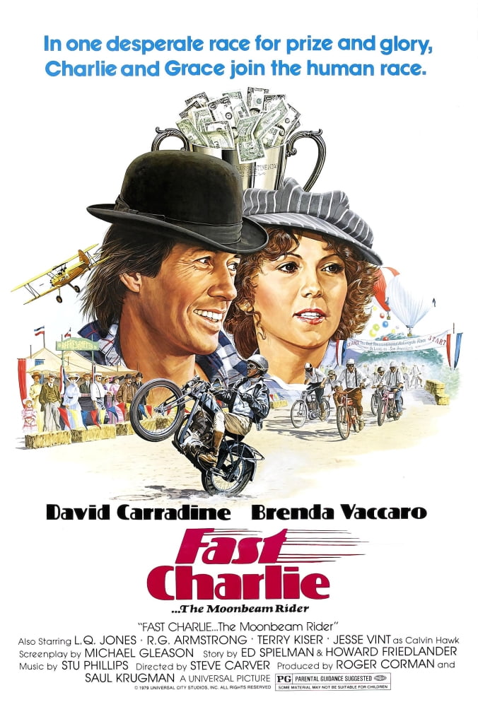 Fast Charlie: The Moonbeam Rider movie masterprint poster featuring David Carradine and Brenda Vaccaro